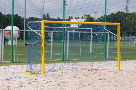 Ворота для пляжного футбола 5,5х2,2 м разборные, труба d=89 мм фото